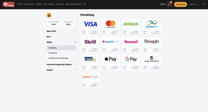 Lucky Trunk Deposit Lucky Trunk Deposit